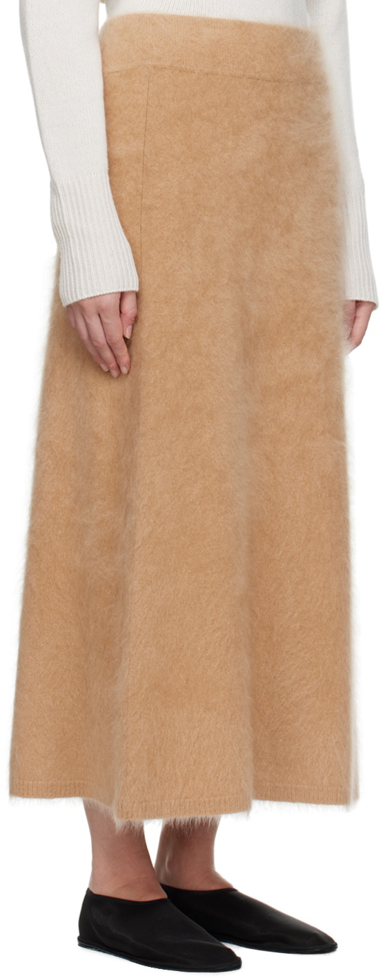 LISA YANG Tan Asta Midi Skirt Lisa Yang