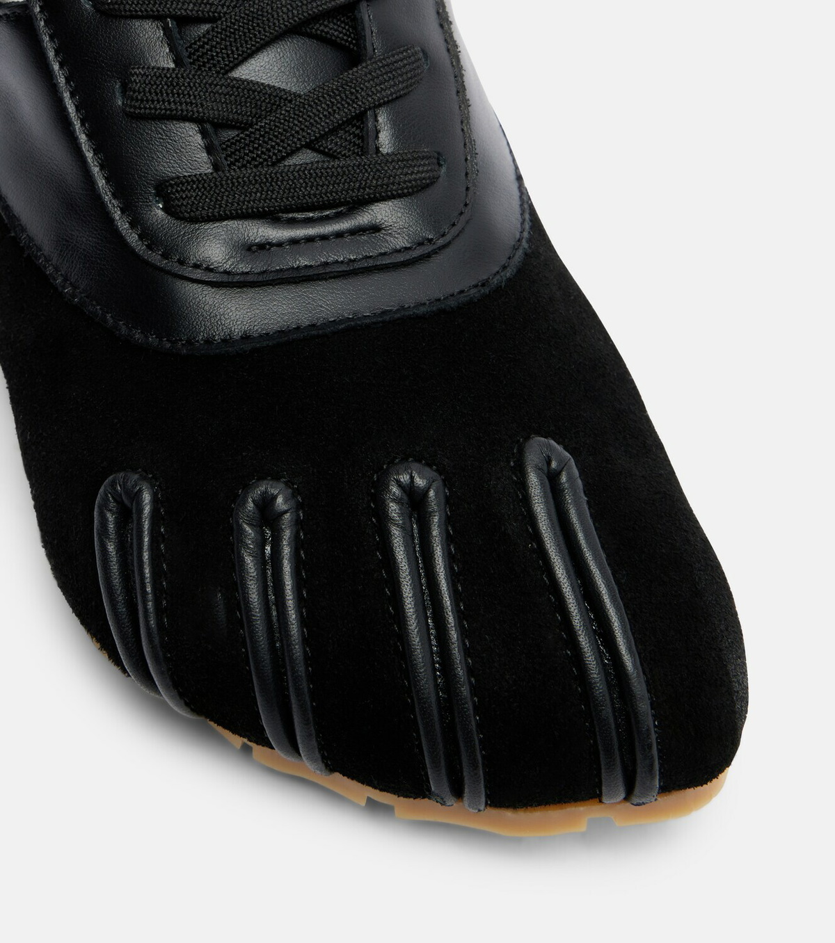 Coperni Leather-trimmed suede sneakers