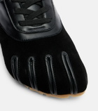 Coperni Leather-trimmed suede sneakers