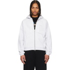 Dime Gray Cursive Small Logo Zip Hoodie