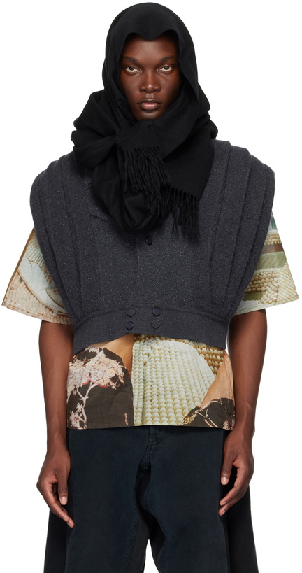 Photo: Bless Black Nº75 Draps Long Scarf