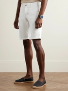 Kiton - Slim-Fit Stretch-Cotton Shorts - White
