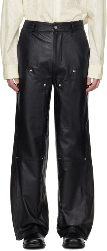 Photo: Deadwood Black Deetz Double Knee Leather Pants
