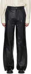 Deadwood Black Deetz Double Knee Leather Pants