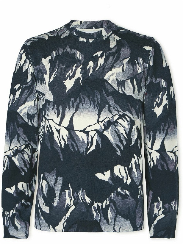 Photo: Aztech Mountain - Matterhorn Shell-Trimmed Printed Tollegno 1900 Wool Ski Sweater - Black