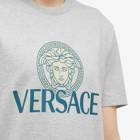 Versace Men's Logo T Shirt in Light Grey