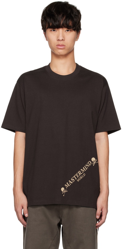 Photo: mastermind WORLD Black Printed T-Shirt