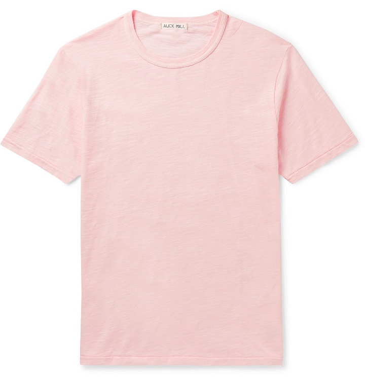 Photo: Alex Mill - Standard Slim-Fit Slub Mélange Cotton-Jersey T-Shirt - Pink