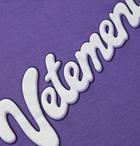 Vetements - Oversized Logo-Print Cotton-Jersey T-Shirt - Purple