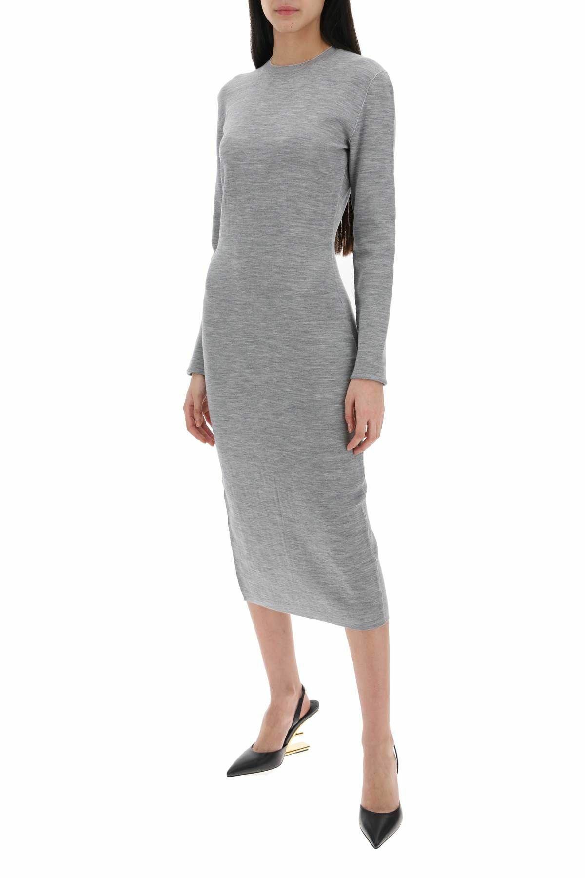 FENDI reversible knit dress in seven Grey Fendi FENDI reversible knit dress in seven Grey Fendi