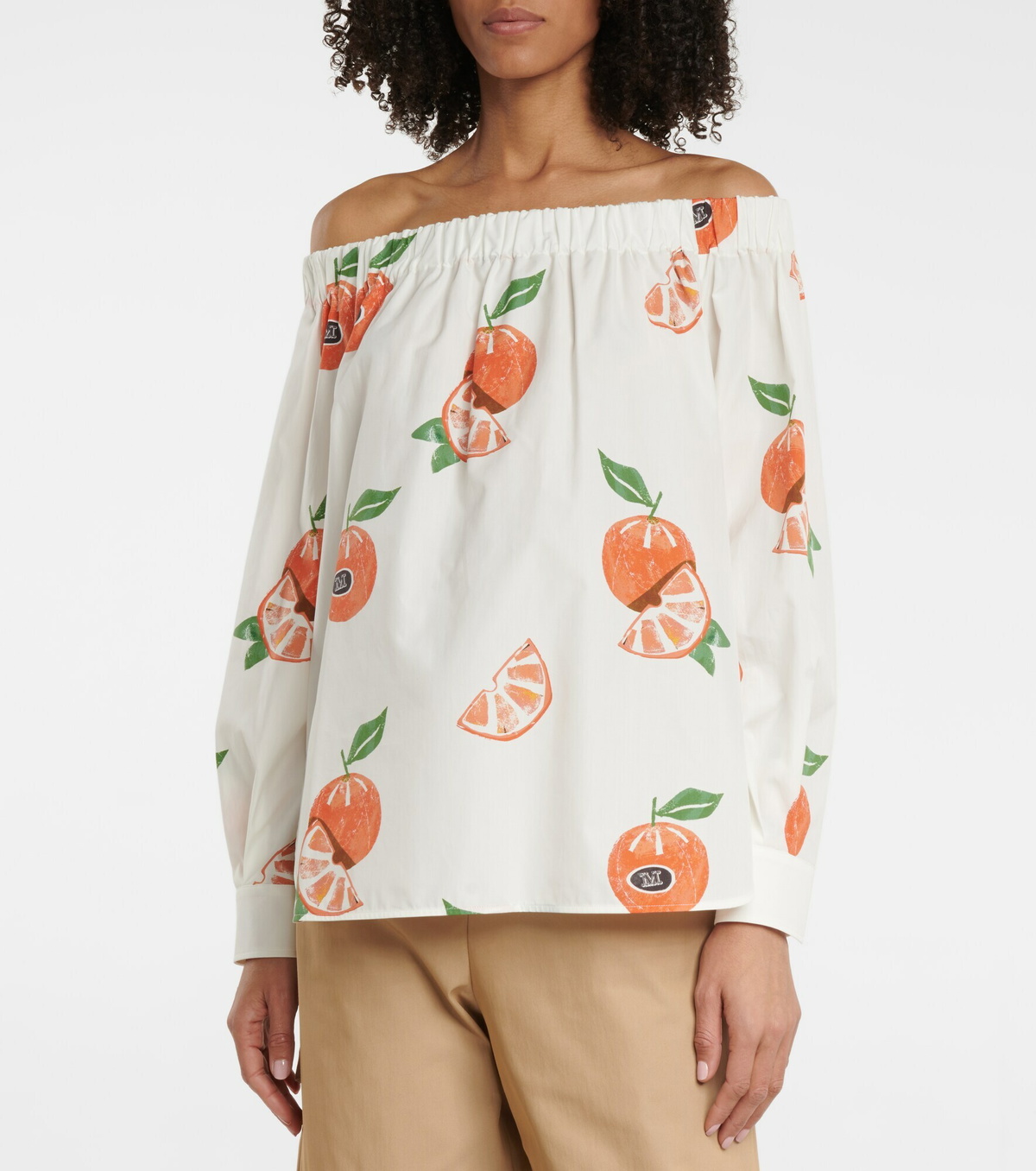 Max Mara - Curacao off-shoulder cotton top Max Mara