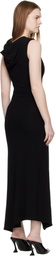 Mugler Black Hooded Sleeveless Maxi Dress