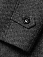 TOM FORD - Checked Virgin Wool and Cashmere-Blend Coat - Gray
