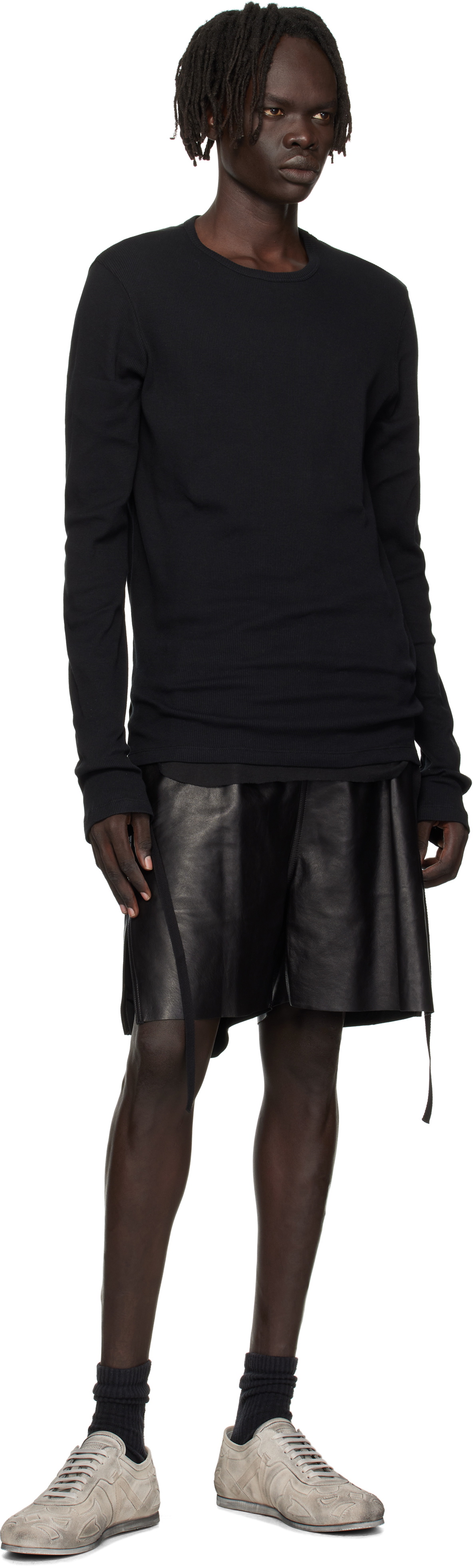 Ann Demeulemeester Gray Milton Low-Top Boxing Sneakers