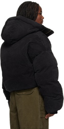 Entire Studios Black MML Hooded Puffer Down Jacket