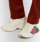 Gucci - Rhyton Striped Leather Sneakers - Men - Off-white