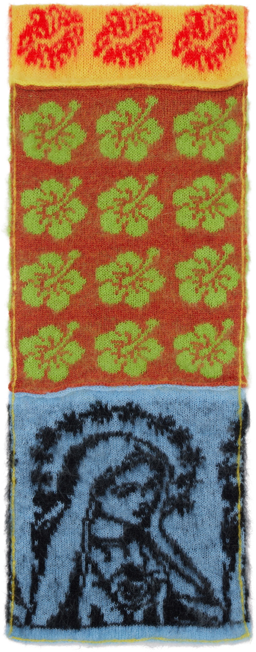 Ashley Williams Multicolor Patchwork Knit Scarf Ashley Williams