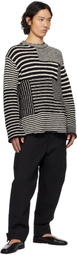 YOHJI YAMAMOTO Black Belted Hem Trousers