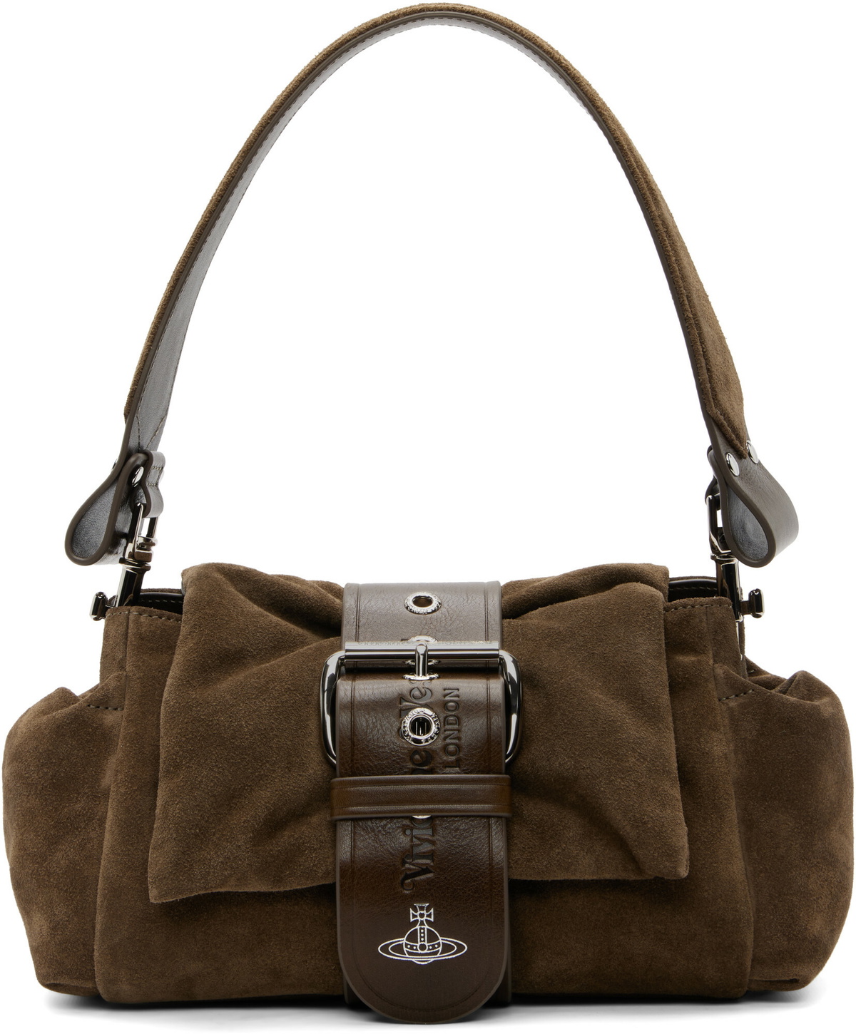 Vivienne Westwood Khaki & Purple Jodie Saddle Bag Vivienne Westwood