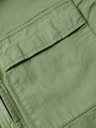 Stone Island - Logo-Appliquéd Cotton-Blend Twill Overshirt - Green
