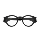 Saint Laurent Eyewear Saint Laurent Sl 792 Linea Corner Angle 001 Black Crystal Glasses