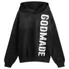 God Made Men's Logo Hoodie in Washed Black