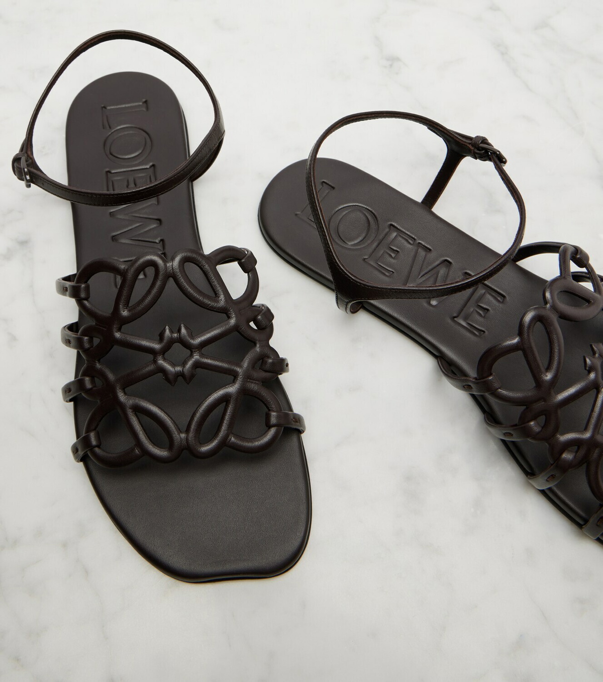 Loewe Paula's Ibiza Petal Anagram leather sandals