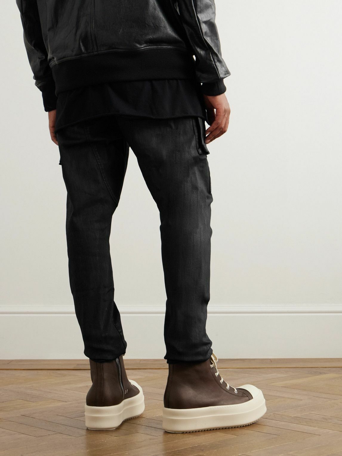 DRKSHDW by Rick Owens - Creatch Tapered Waxed Stretch-Denim
