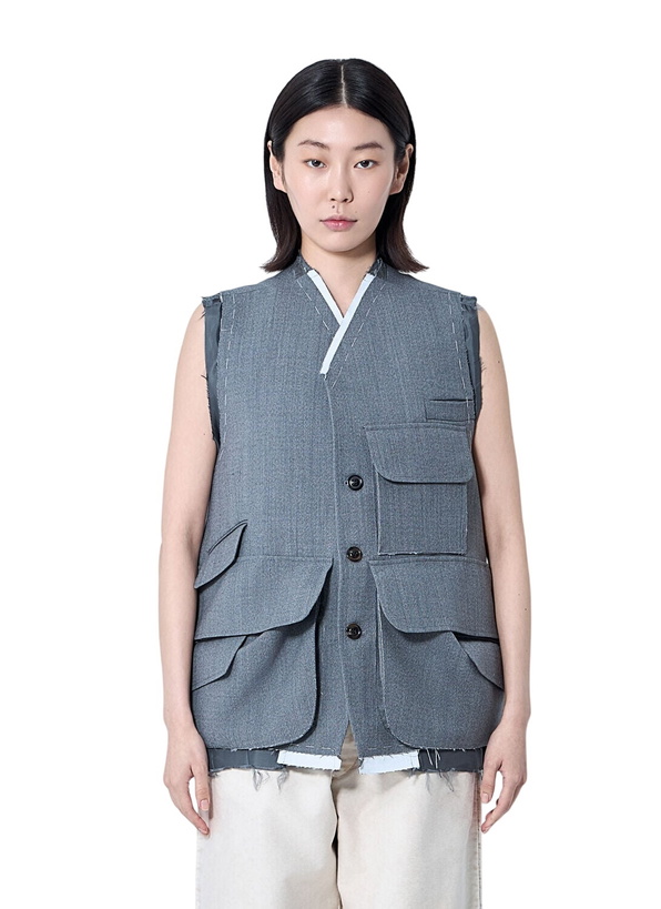 Photo: Maison Margiela Distressed Wool Waistcoat