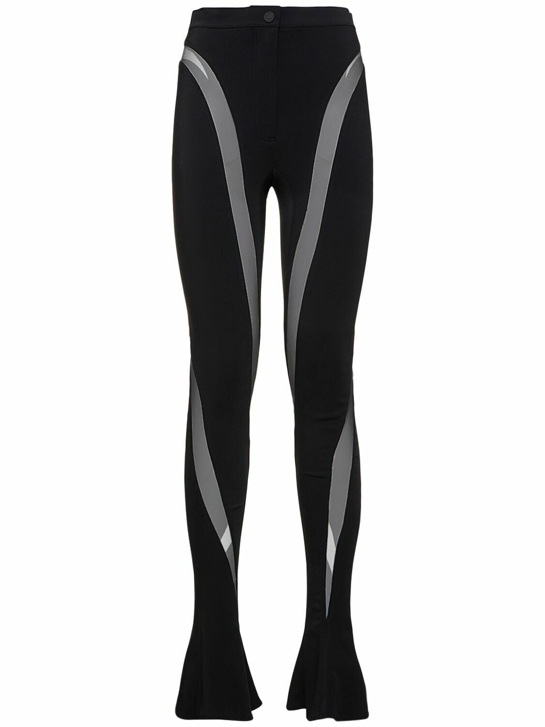 Mugler Black Scuba Bicycle Leggings Mugler