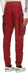 Rhude Red Cupro Yachting Cargo Pants