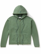 ERL - Cotton-Jersey Zip-Up Hoodie - Green