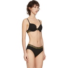 Versace Underwear Black Medusa Push-Up Bra