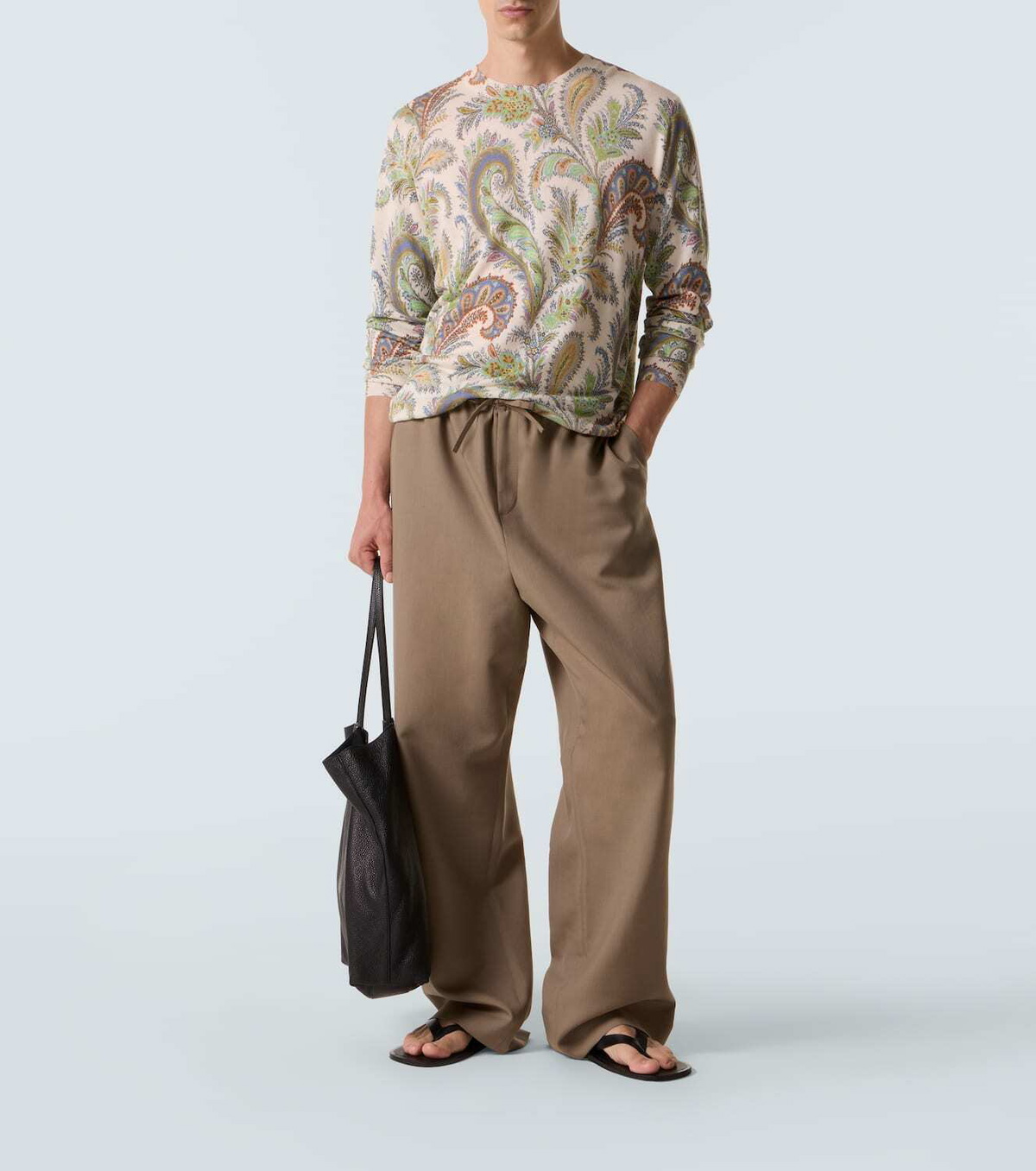 Etro Paisley silk and cashmere sweater