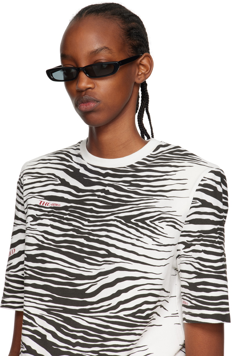 The Attico Black Linda Farrow Edition Thea Sunglasses