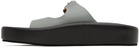 MM6 Maison Margiela Black & Gray Leather Sandals
