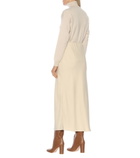 Agnona - Satin-twill midi skirt