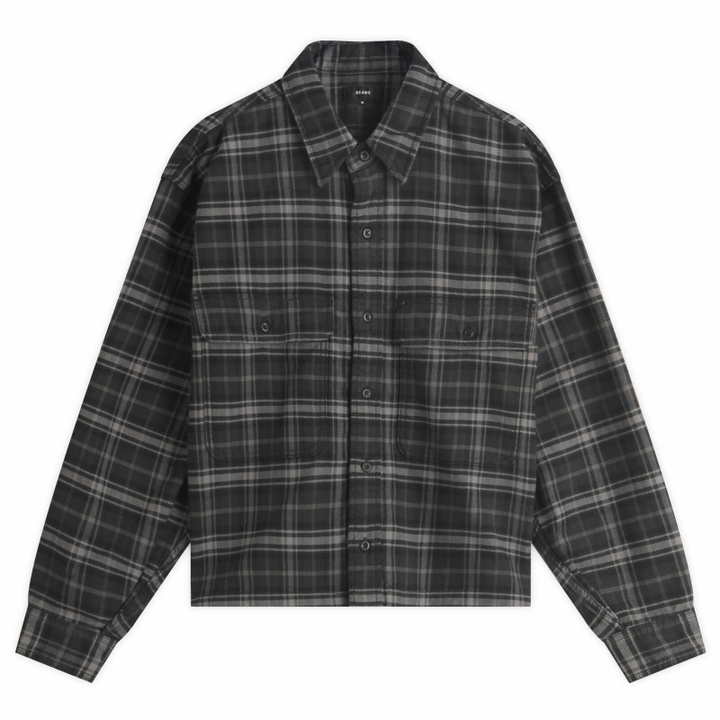 Photo: BEAMS Men's Plaid Overshirt in Black