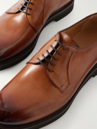 Mr P. - Leather Derby Shoes - Brown