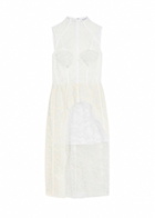 Acne Studios Embroidered Lace Midi Dress White