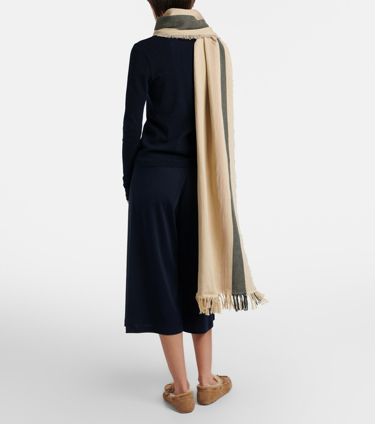 The Row Cadia cotton and linen scarf
