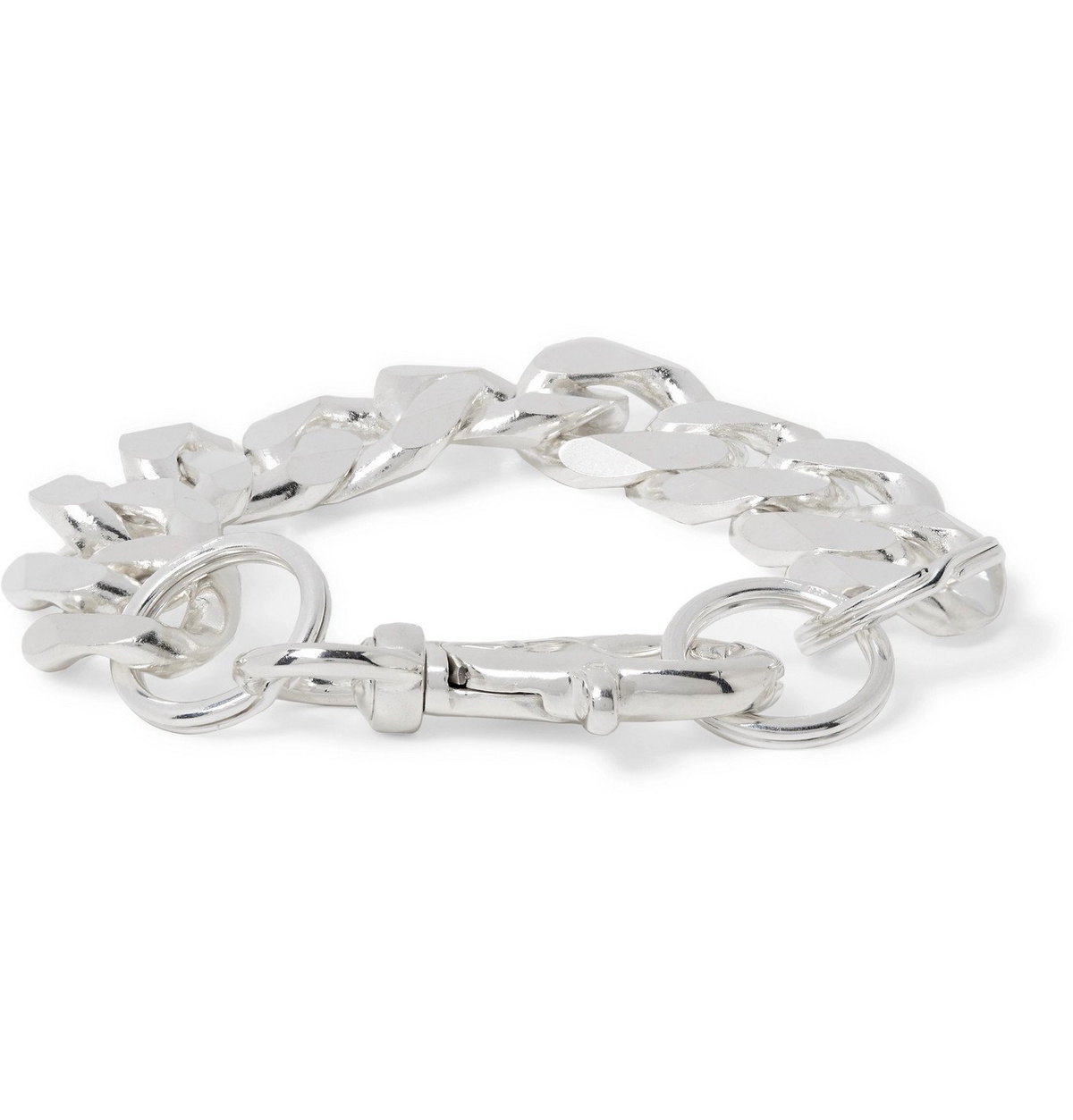 Martine Ali - XL Flat Link Sterling Silver Chain Bracelet - Silver Martine  Ali