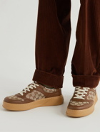 GUCCI - Jive Monogrammed Canvas and Leather Sneakers - Brown