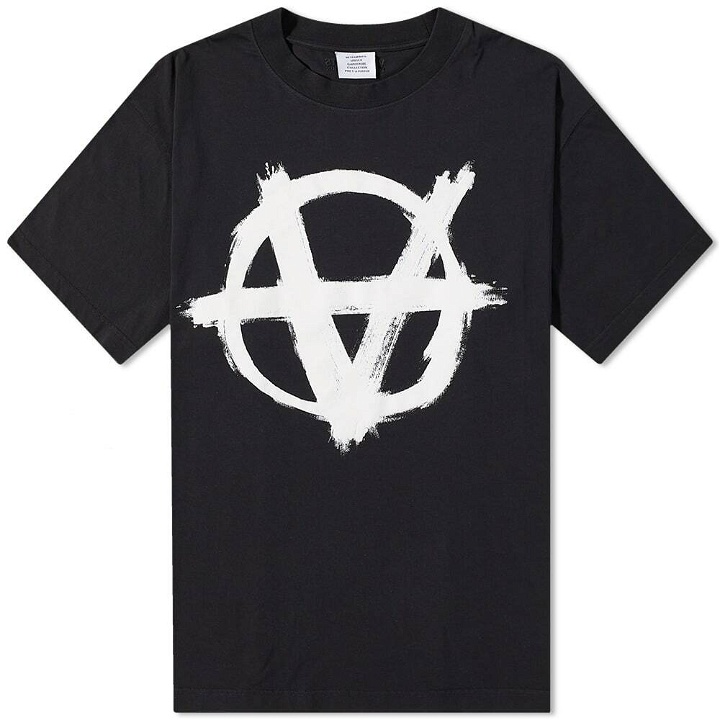 Photo: Vetements Men's Double Anarchy T-Shirt in Black/White