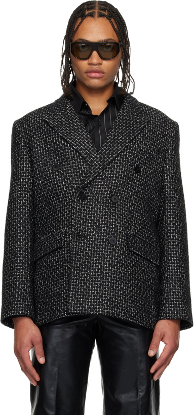 Photo: Ernest W. Baker Black Double-Breasted Blazer