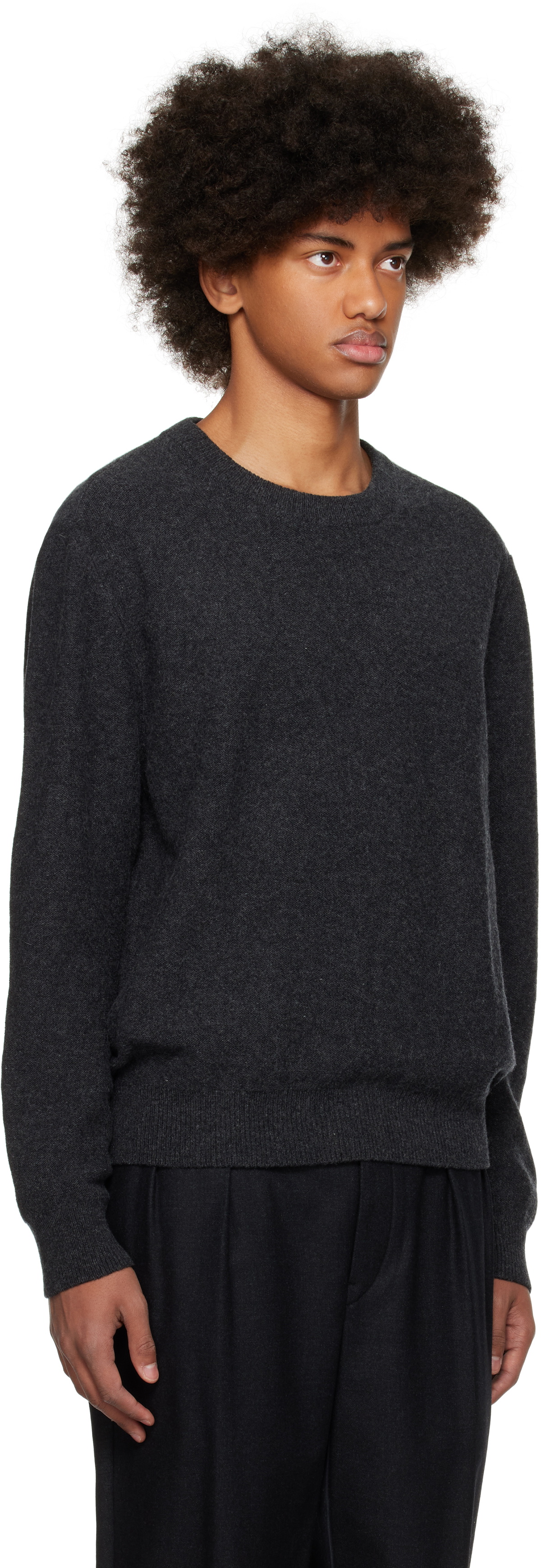 LEMAIRE Gray Crew Neck Sweater Lemaire