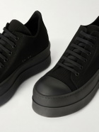 DRKSHDW by Rick Owens - Mega Bumper Low Rubber-Trimmed Denim Sneakers - Black