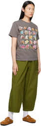 Gentle Fullness Gray Printed T-Shirt