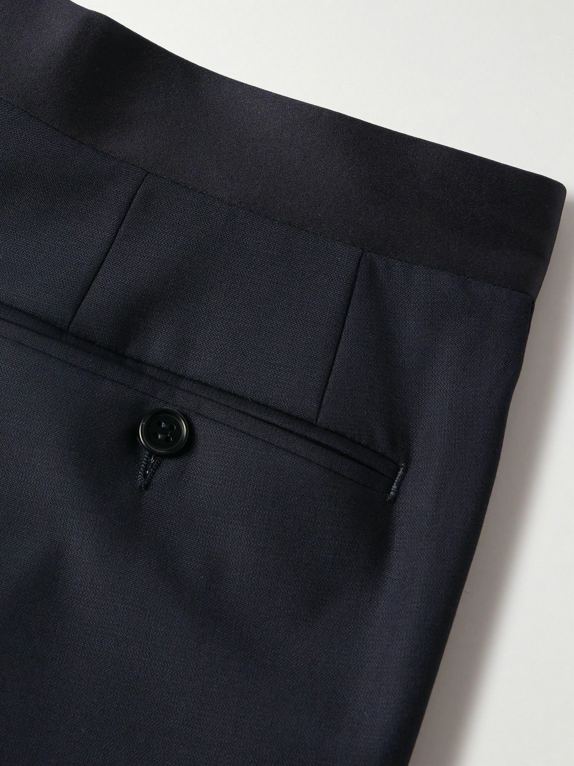 ASOS DESIGN skinny tuxedo suit trousers in navy | ASOS