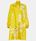 Dorothee Schumacher Lavallière floral silk minidress